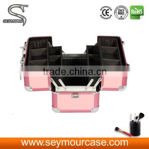 Aluminum transparent cosmetic case