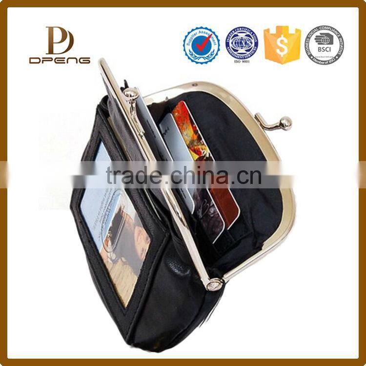 Customized fashion design oem bead coin purse leatehr coin purse clip
