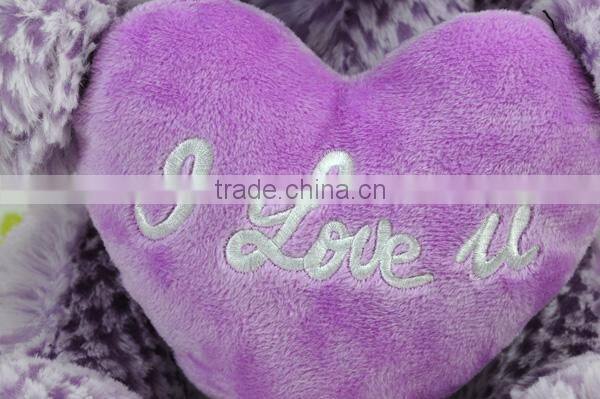 China cheap funny stuffed purple monkey for Valentine's Day