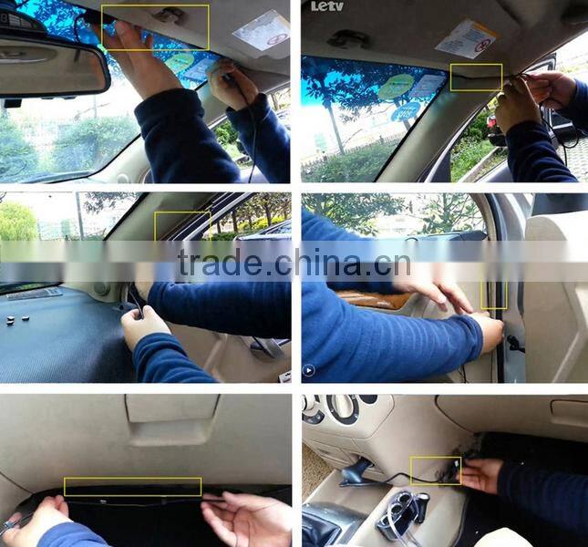 Show Longitude and latitude,dual camera mirror dvr with GPS Tracking Replay