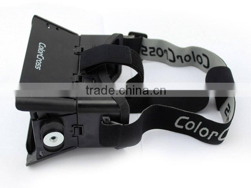 Color Cross ABS Plastic 3D Virtual Reality Helmet Video Glasses 4.0-6.0inch for Smartphone