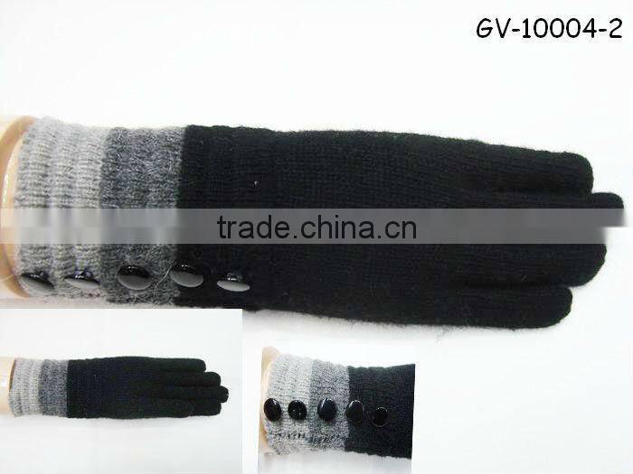 Fashionable jacquard knitted glove GV-10000