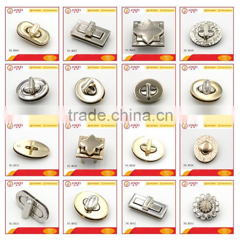 JINZI Metal handbag lock hardware high quality bag twist lock