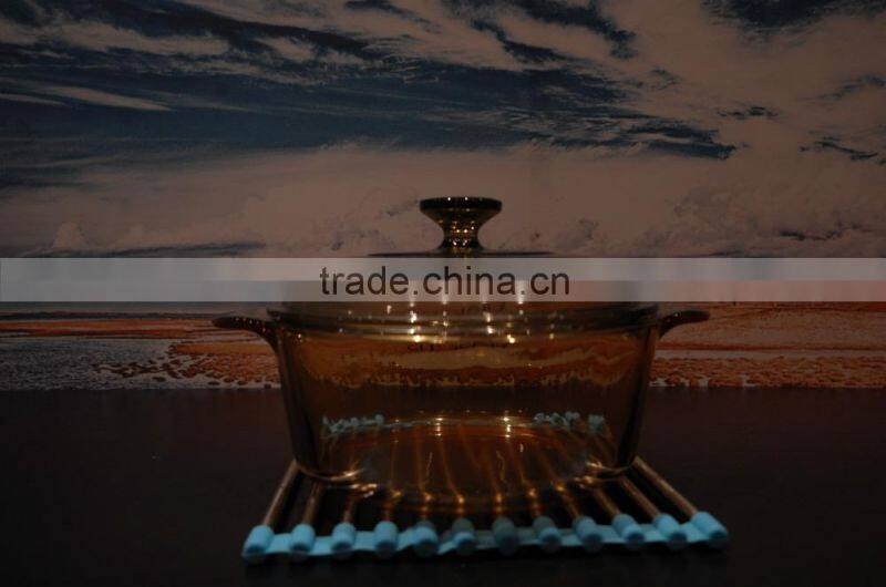 New pot holder Stainless steel folding silicone pad pad anti hot insulation pad