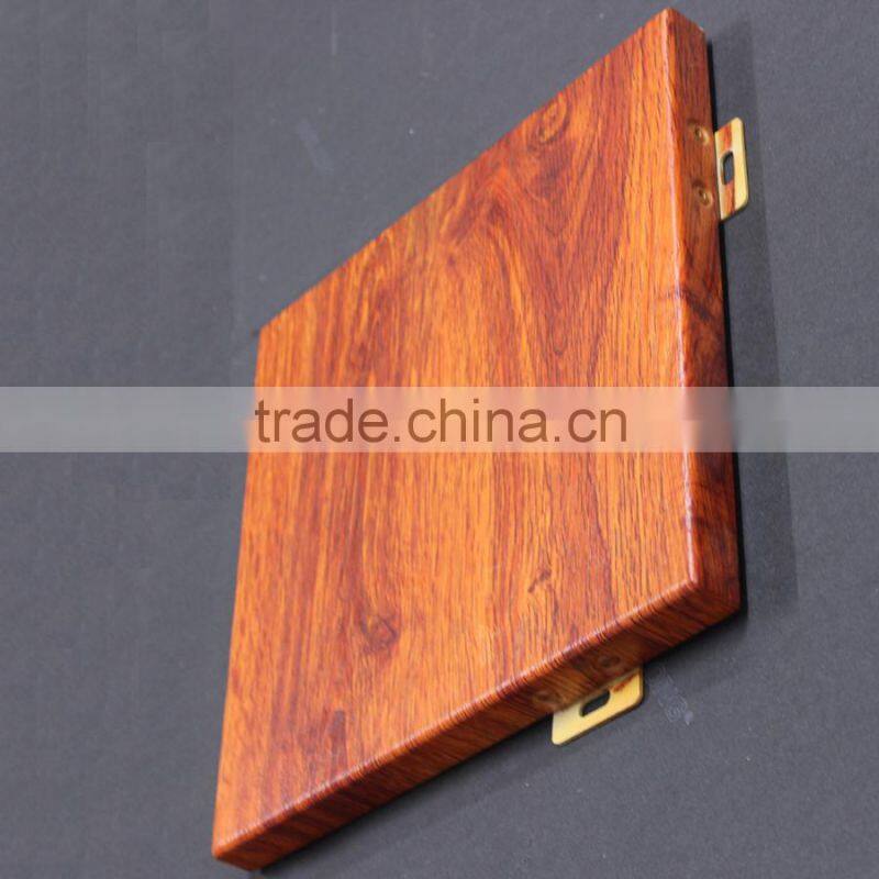 Emboss Wood Grain Exterior Wall Panel Decorative Aluminum Solid Panel