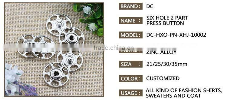 Hot Selling Poppers & Press Studs, Metal Snap Button for Coat and Sweater