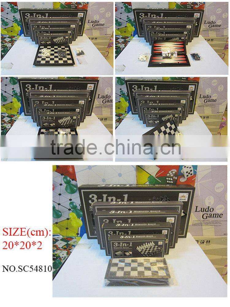 Chess Checkers Backgammon magnetic game for adult