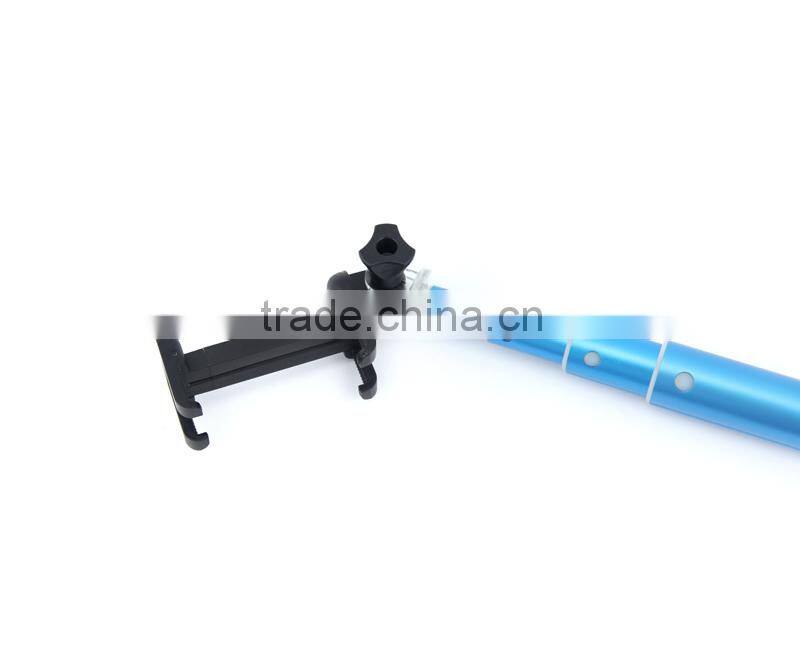 handheld colorful wireless selfie stick with remote bluetooth shutter