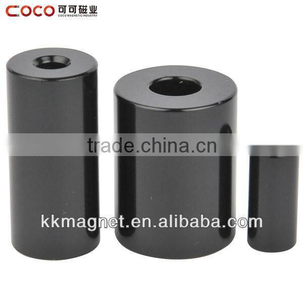 N50 Ningbo Strong Neodymium Magnet, Big Magnet ring manget with hole Radially magnetized coating Black epoxy