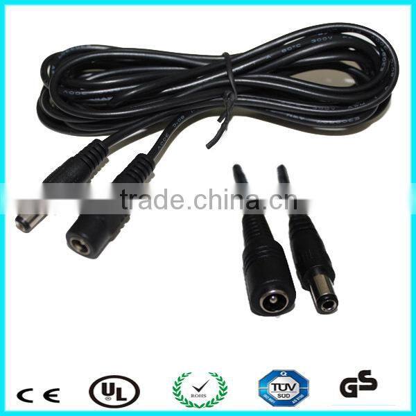 Female to male barrel waterproof connector dc cable 5 meters