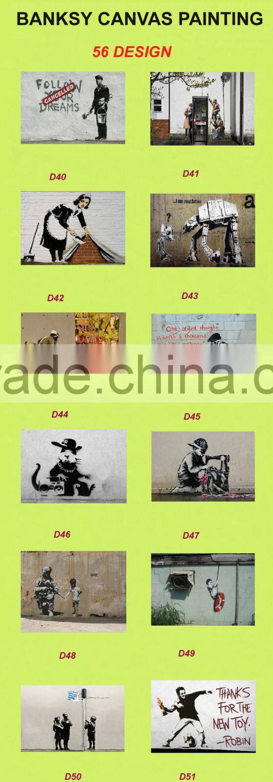 import wall sticker of Tree and Banksy Art