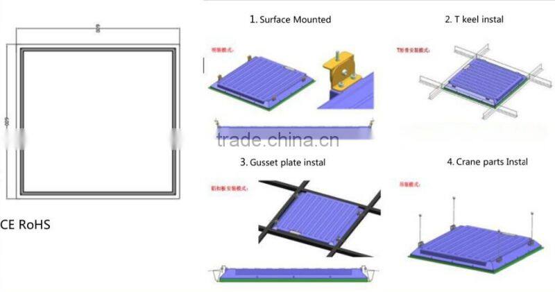 Chinese Manufacturer CE approved kitchen cabinets design 32W 600X600 LED Panel Light