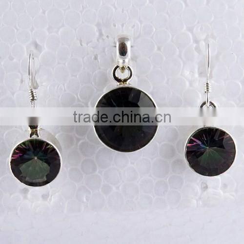 Big! Beautiful !! Turmuline_White C 925 Sterling Silver Set, 925 Designer Silver Jewellery Exporter, Silver Jewelry Supplier