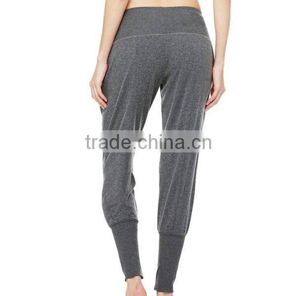 Relaxed fit ribbed hem cuffs unique hot girls yoga pants