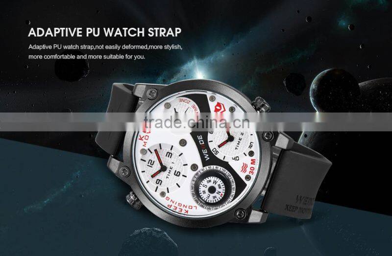 China Alibaba Gold Supplier Best Sellers of 2016 Silicone Sport Quartz Compass Watches With Custmized Logo WEIDE Watches UV1505