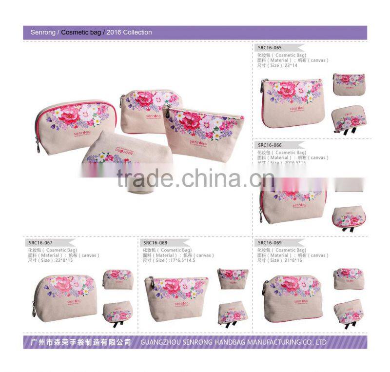 folding cosmetic bag cotton cosmetic bag