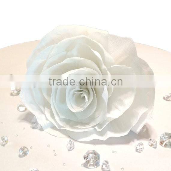 Large white Paper Rose, Large Paper Flower, Giant white paper Flower, funeral decoration paper flower