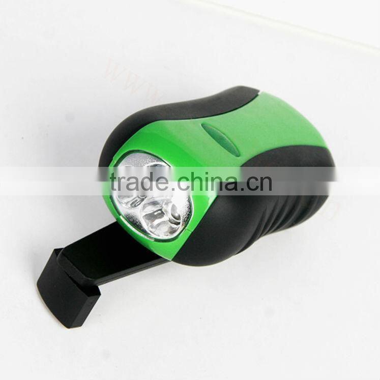 2016 Hottest Sale Mini Dapper Design Dynamo Hand Crank LED Rechargeable Flashlight