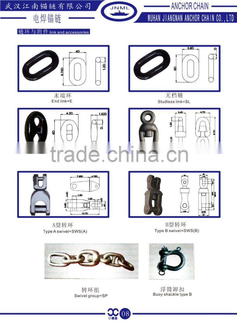 14mm stud or studless U1 U2 anchor chain for boat( black or galvanized or both)