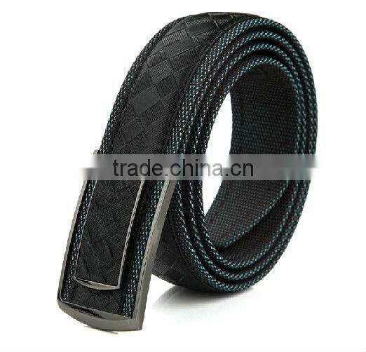 40mm Black Braided Webbing Men Rope Belt