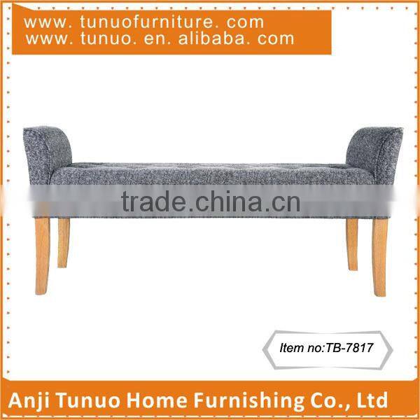 Bench&chaise&long chair,Buttons on seat,Rubber wood legs,Printed fabric,TB-7817