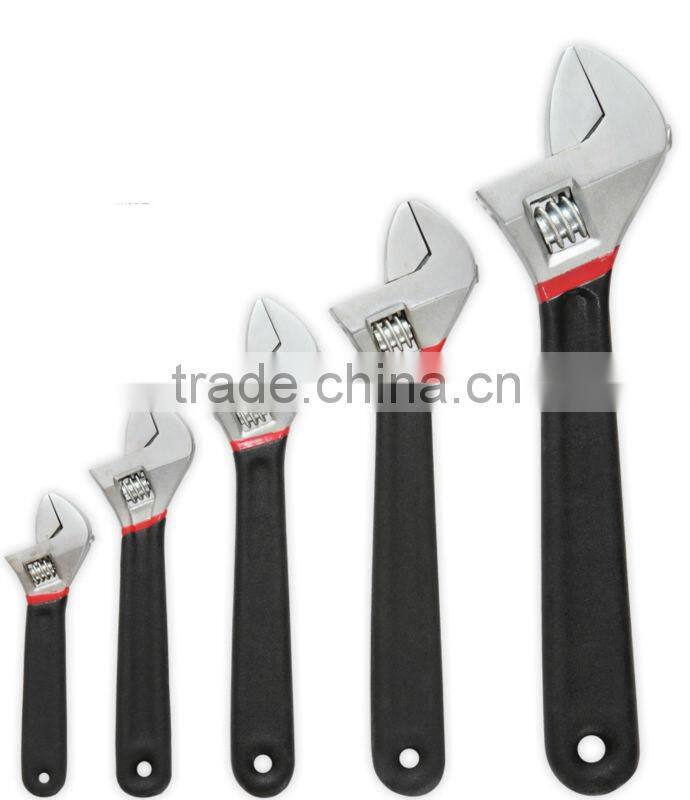 Adjustable Wrench with Plastic Covering Handles