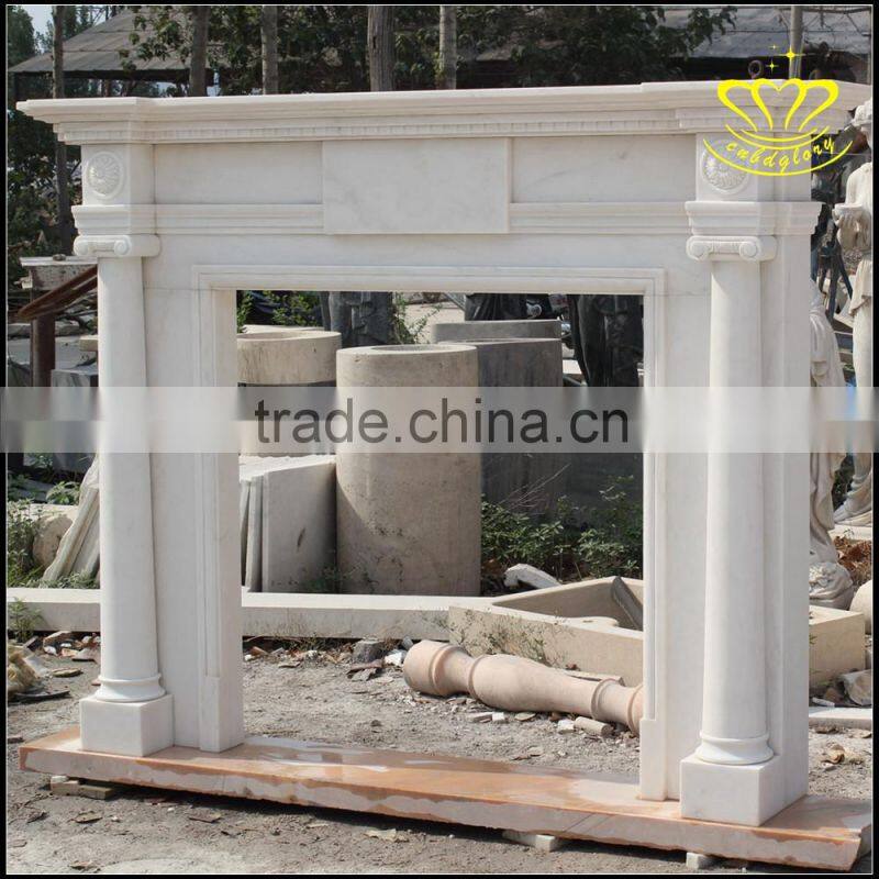 Supply a variety of fine white marble fireplace sculptures of Europe type style mantel