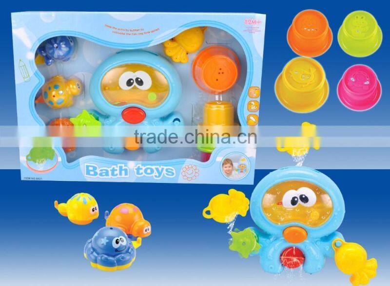 2016 babies toy bath toy squirt duck organizer with CE/ROHS certificates