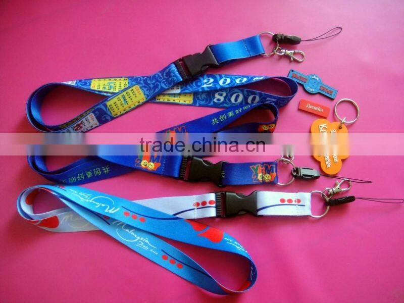 polyester lanyard strap with plastic buckle