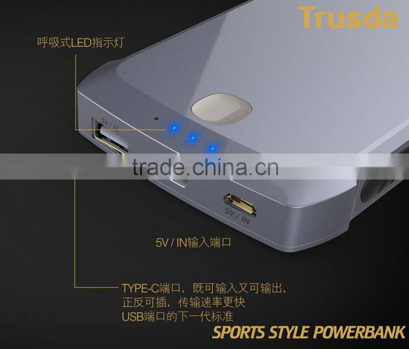 10000mah 5V 3A Input and output USB3.1 USB C battery pack for Samsung, Huawei,HTC