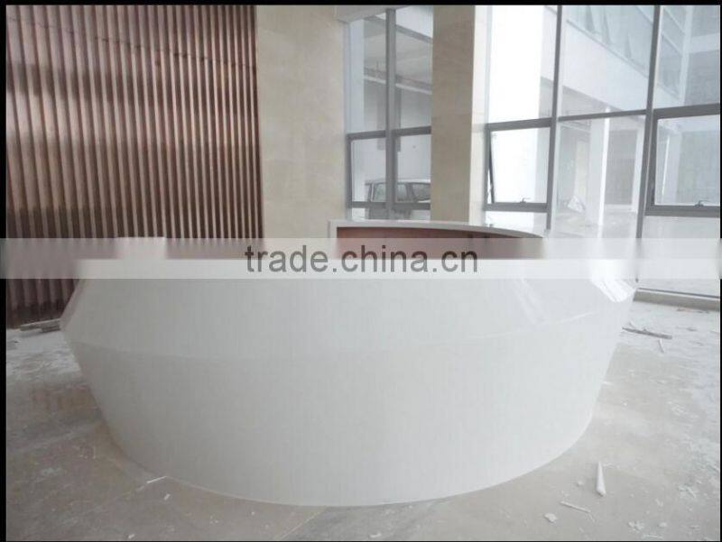 Flexible design solid surface Office Reception Counter Desk,Composite Acrylic counter desk, solid surface countertop