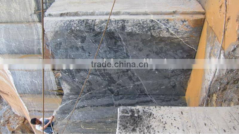 China Promotional Little White Vein Nero Marquina Black Marble
