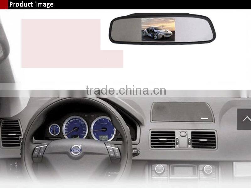 car reverse rearview 16:9 4.3 inch car security mirror monitor for camera dvd vcr 12v