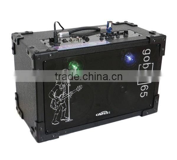 10 inch professional active DJ speakers With USB/SD/FM/ MIXER /with 2pcs wireless MICs
