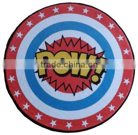 round or ellipse flannel fleece floor mat OEM
