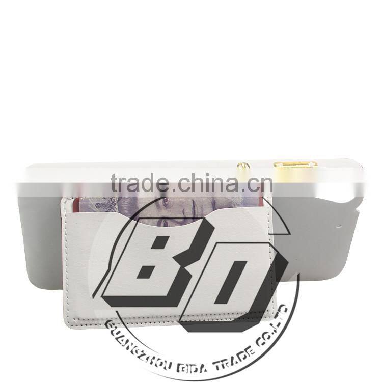 Fashionable Popular Pu leather Kickstand card pocket on back cover For HTC Desire 728 lowest price