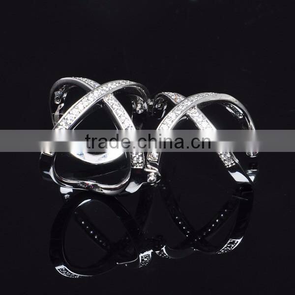 Fashion New Model Silver Ring Wedding Ladies Gold Finger Ring