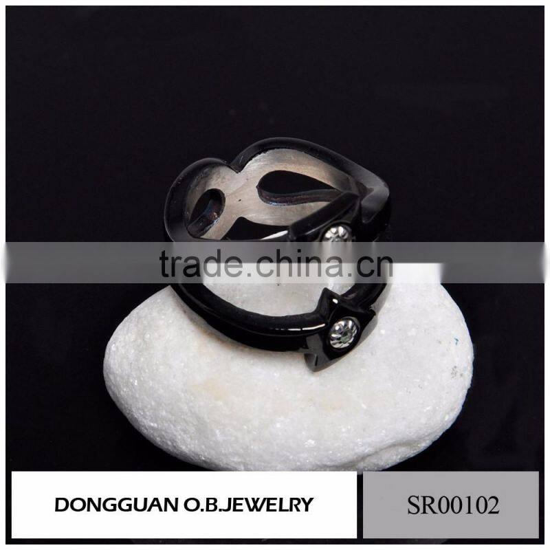 China Factory Top Design Gold Color New Black Gold Ring Models For Men