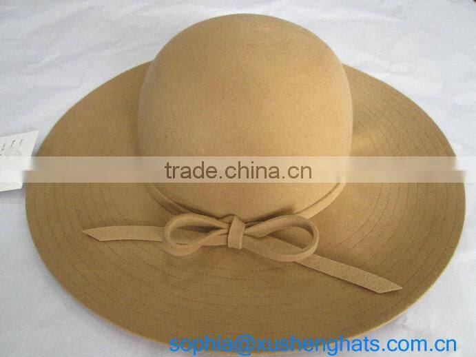 2014 Fashion 100% Wool Felt Oversize Fedora Floppy Wide Brim Winter Wool Felt Hat