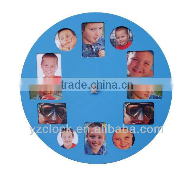 16 inch Round Clock With Photo Frame/Photo Frame Clock YZ-3181D