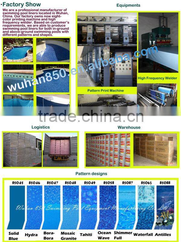 Tiny Snack Back Ocean Wave Patterned Round Swimming Pool Liner