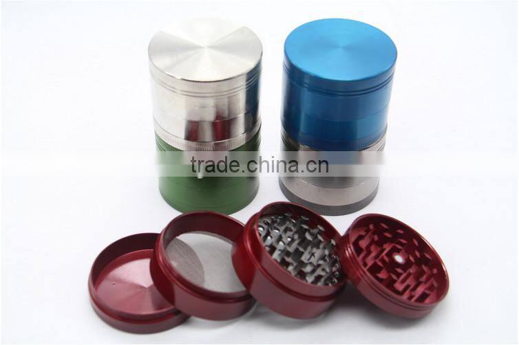 portable herb grinder 4 parts wholesale herb grinder, Zinc Alloy , Mixed Colors, custom available