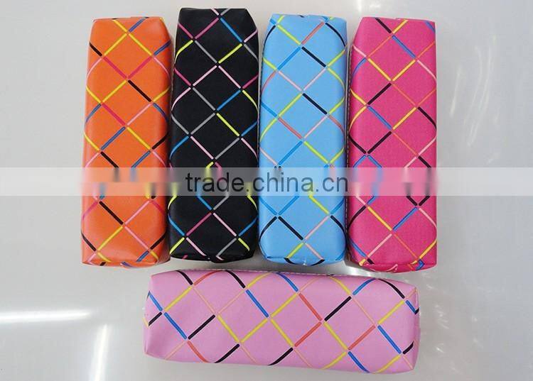 cheap promotional pu leather kids pencil case stationery pouch