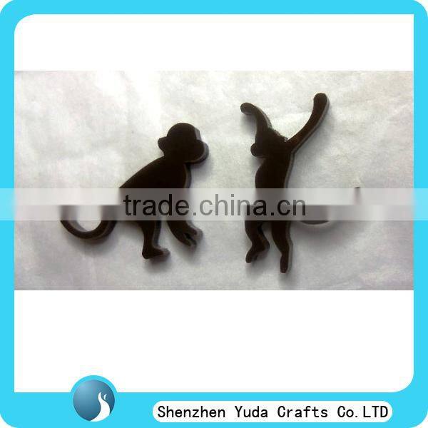 hand made laser cut acrylic keychian, wholesale cutting perspex monkey shapes