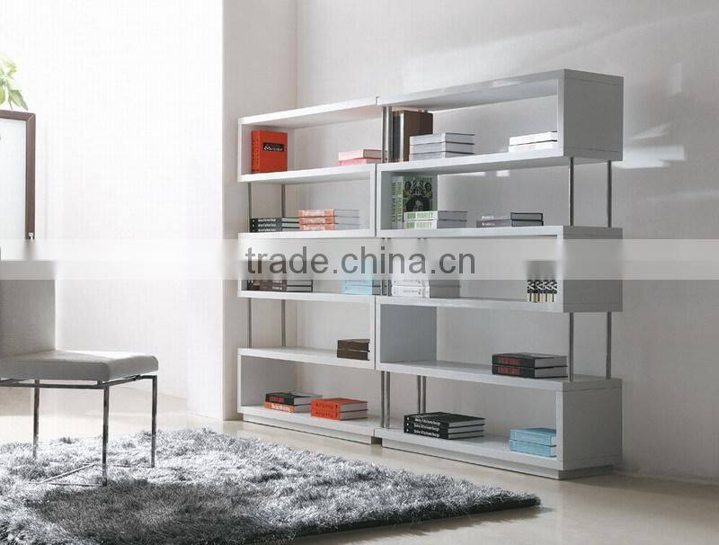 European style high gloss MDF display bookshelf