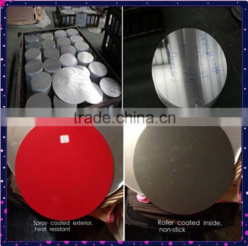 Non-stick coated aluminium circle for cooking utensils/cookware deep drawing