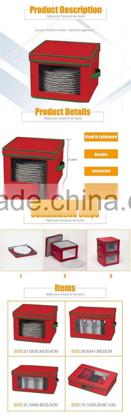 Fabric Thicken Protective Holiday Waterproof Cooking Salad Plate Storage Box