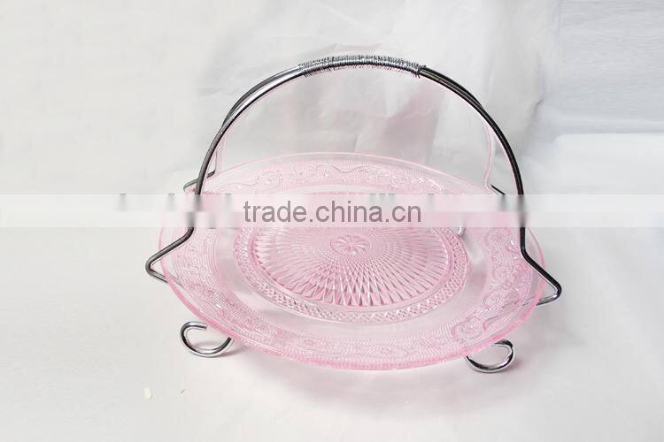 clear glass plate rack set