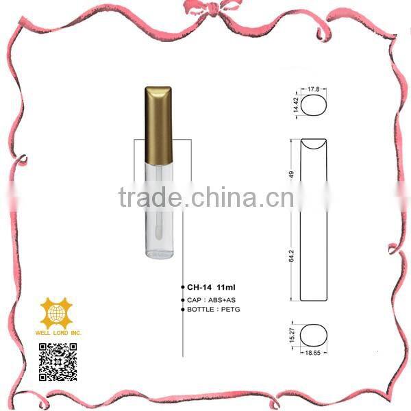 Newest product 9.5ml purple lip balm gloss applicator petg bottle