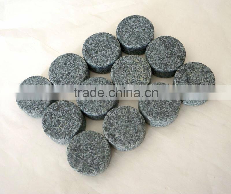 Wholesale round whisky stone | whiskey disk | granite ice cube whisky stone